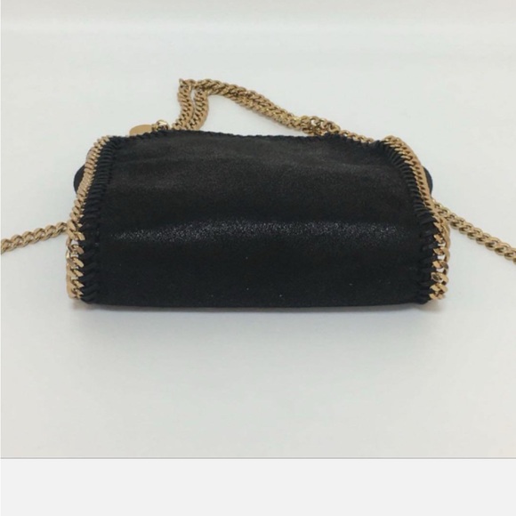 Stella McCartney Black Bag with Gold Chain Falabella Tiny Tote Bag New - Picture 3 of 7